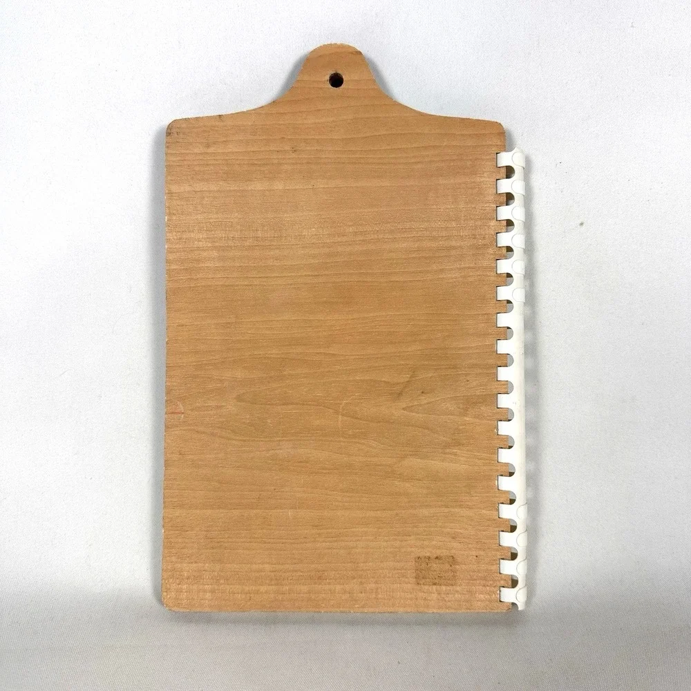 Wood Recipe Organizer Spiral Bound Recipe‎ Book w Tabs Fruit Cover 10x6.5